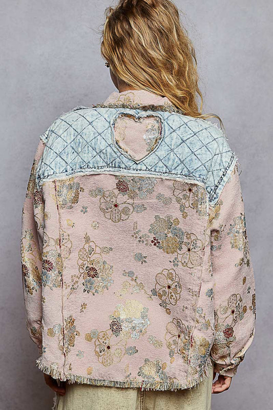 POL Quilted Floral Jacket