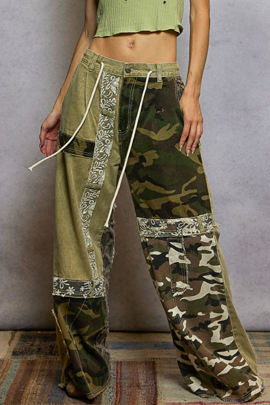 POL Camo Patchwork Pants