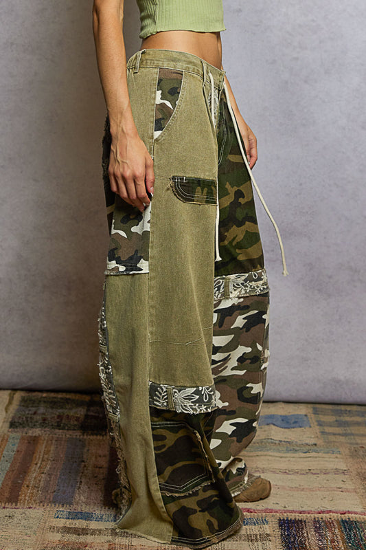 POL Camo Patchwork Pants