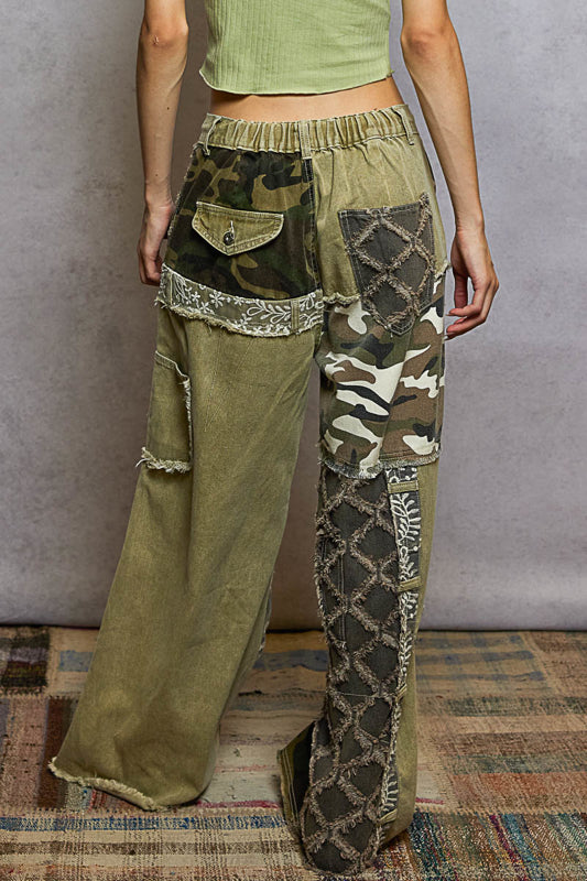 POL Camo Patchwork Pants