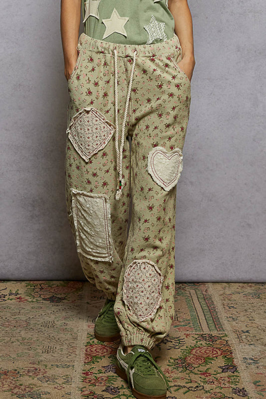 POL Floral Pants Mint