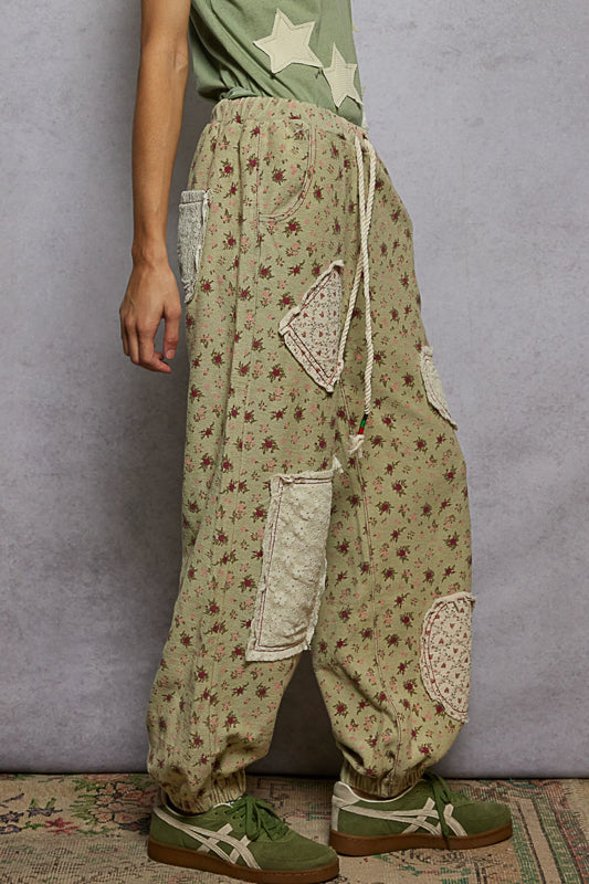 POL Floral Pants Mint