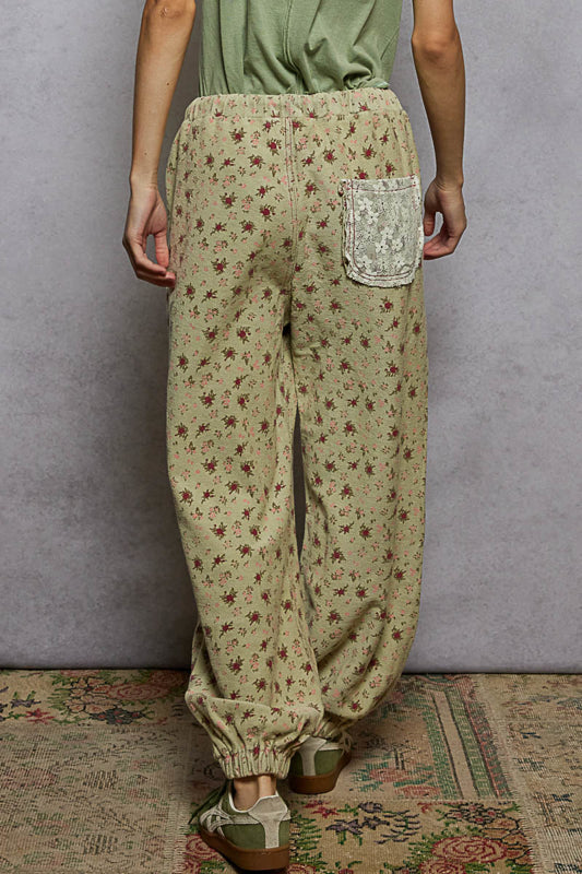 POL Floral Pants Mint