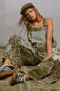 POL Animal Print Overalls