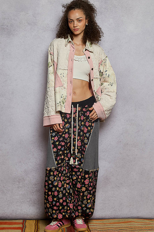 POL Floral Quilted Jacket