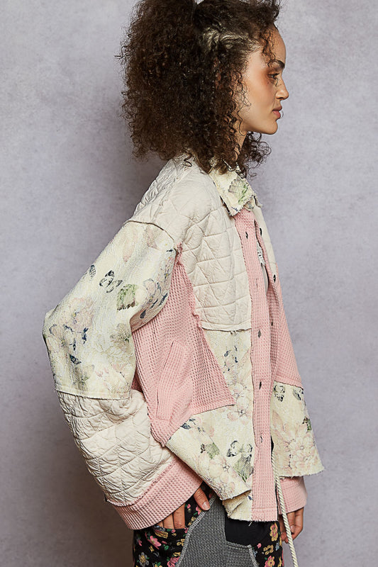 POL Floral Quilted Jacket