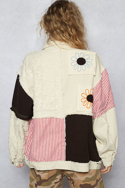 POL Patchwork Embroidered Jacket