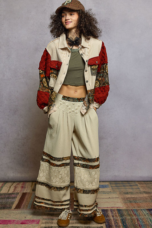 POL Floral Quilted Jacket