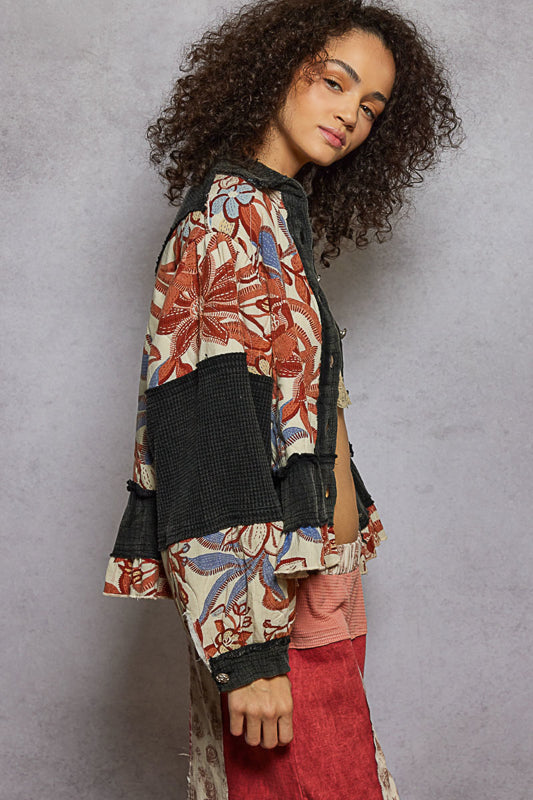POL Floral Shacket
