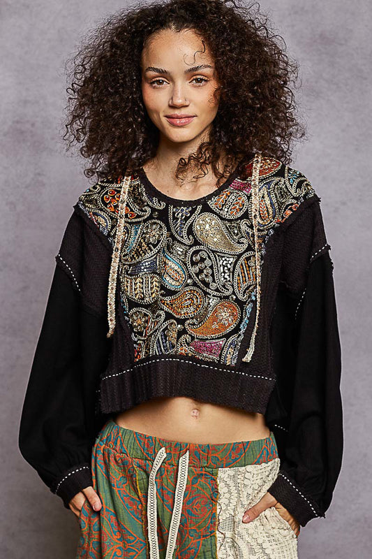 POL Thermal Embellished Top