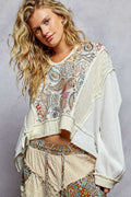 POL Embellished Hooded Top