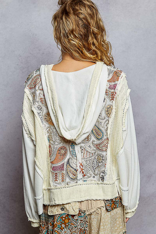 POL Embellished Hooded Top