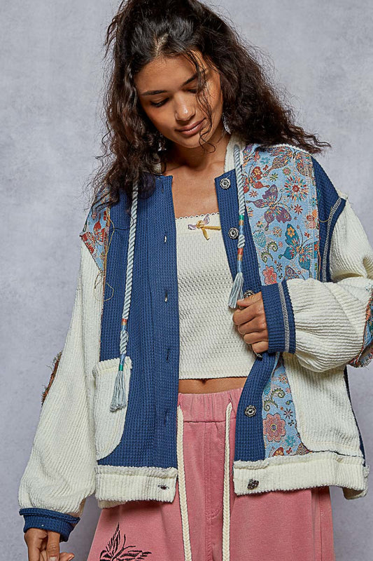 POL Thermal Floral Jacket