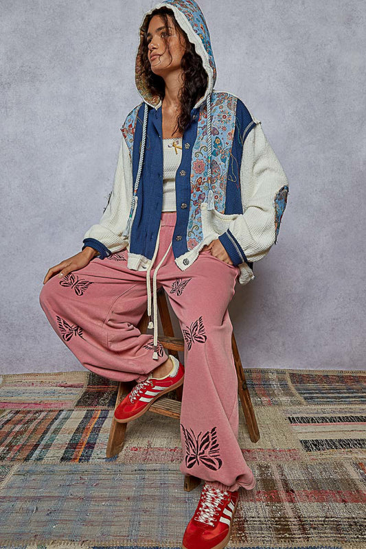 POL Thermal Floral Jacket