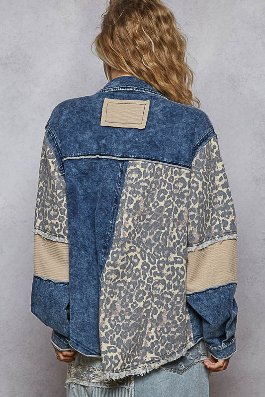 POL French Terry Jacket - Animal Print