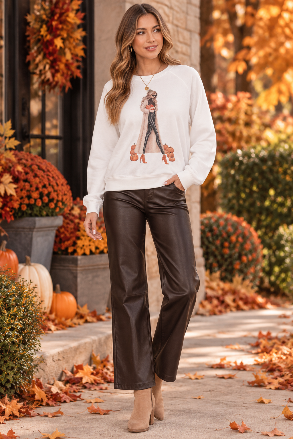 Pumpkin Spice Fashion Pullover