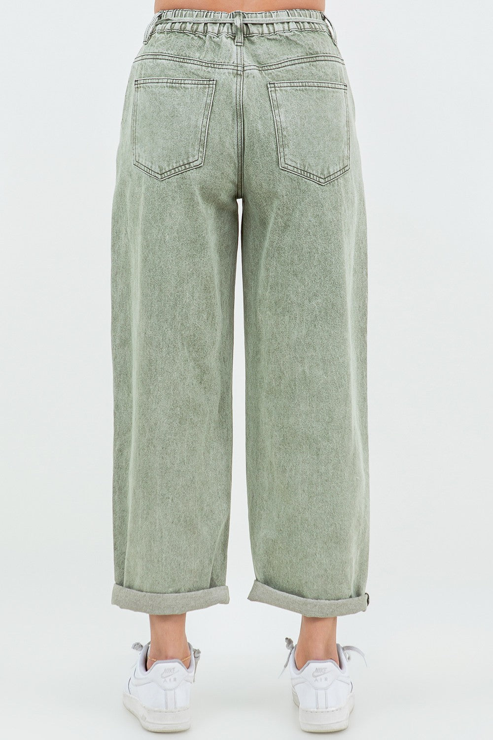 Everyday Ease Barrel Pants - Olive