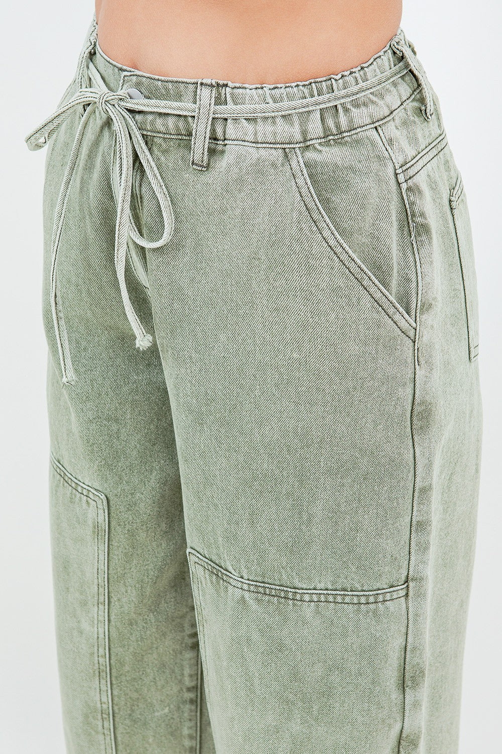 Everyday Ease Barrel Pants - Olive