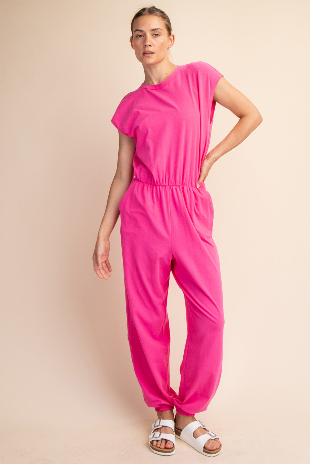Free Spirit Jumpsuit - Hot Pink