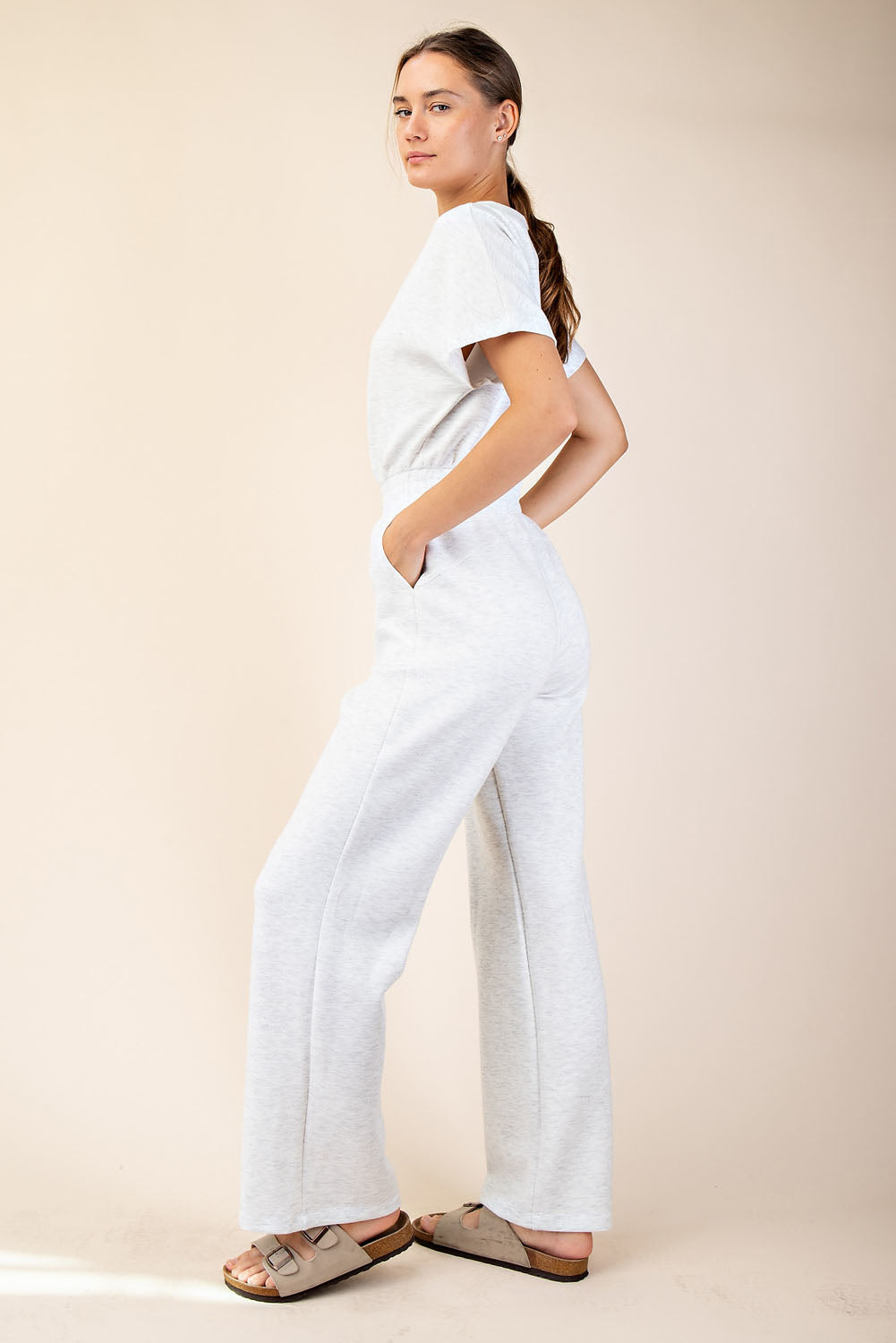 Luxe Bloom Jumpsuit - Gray