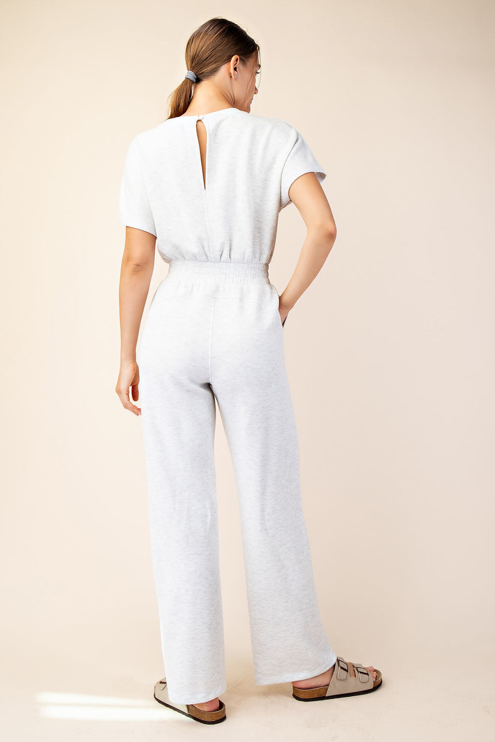 Luxe Bloom Jumpsuit - Gray