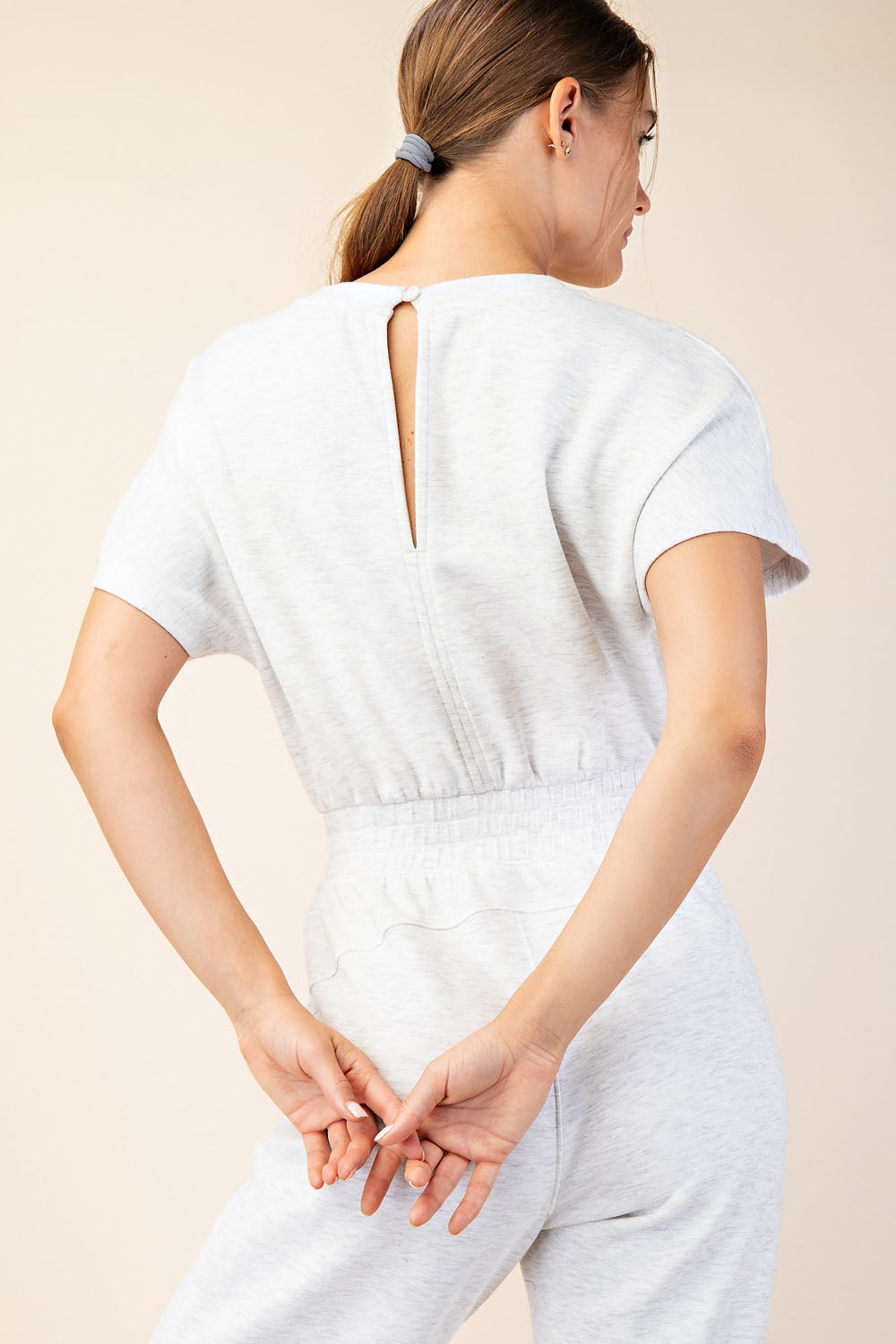 Luxe Bloom Jumpsuit - Gray