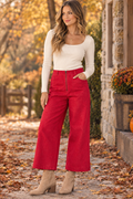Red Hot Wide Leg Pants
