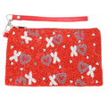 "XOXO" (Red) V-Day Beaded Pouch