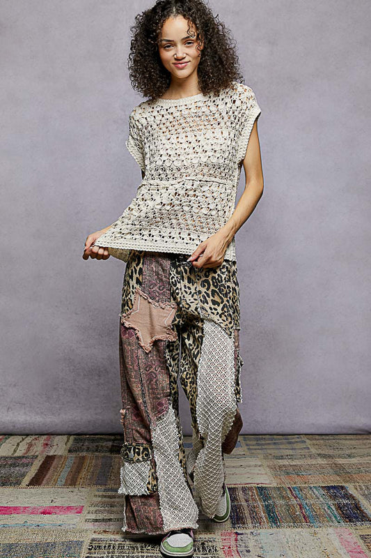 POL The Meadow Crochet Top - Natural