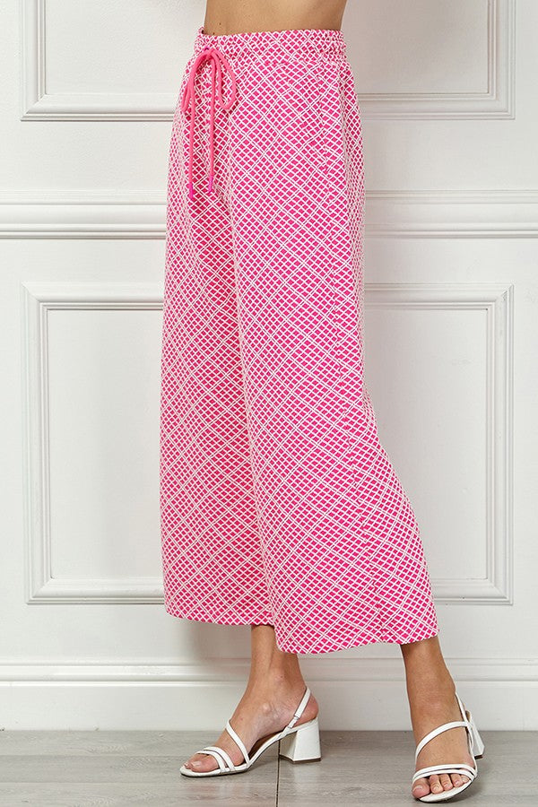 Short Sleeve Textured Set - Pink