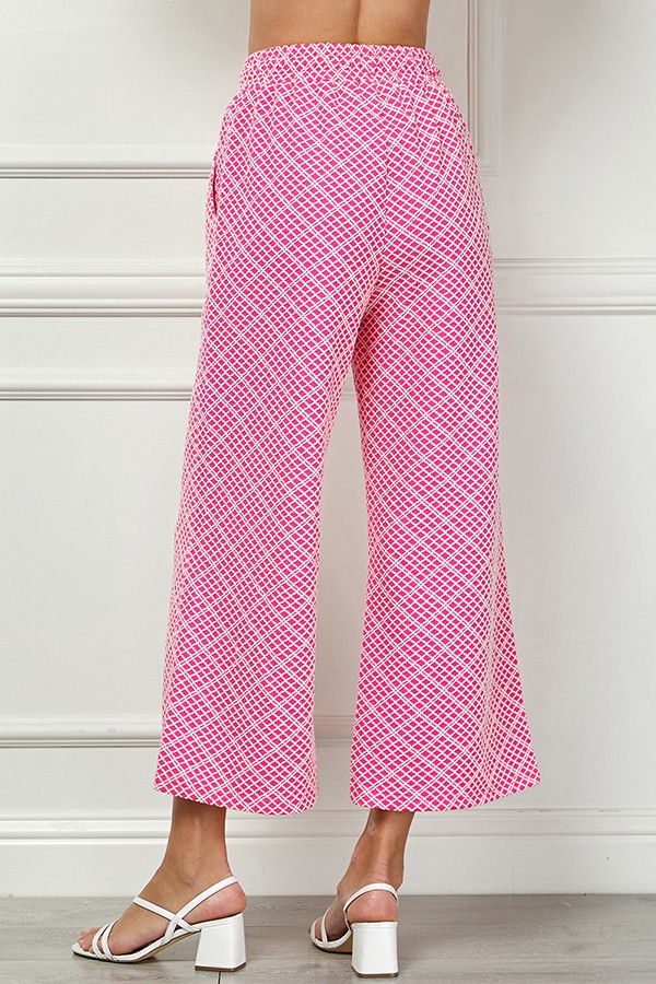 Short Sleeve Textured Set - Pink