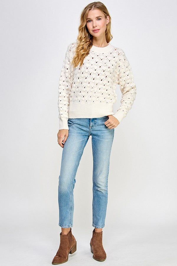 Pointelle Sweater