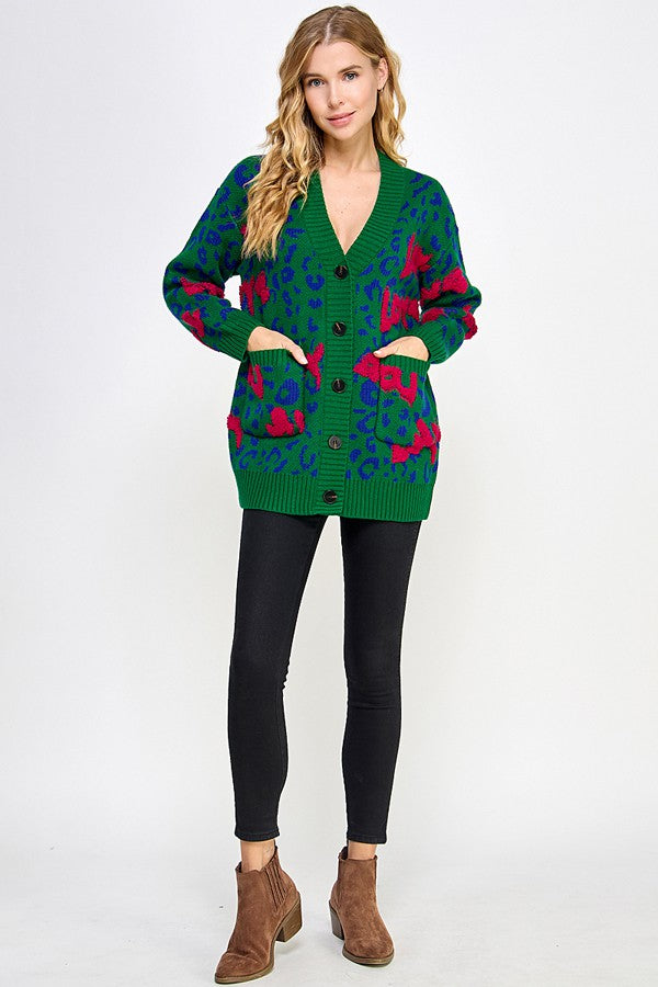 Love & Animal Print Cardigan