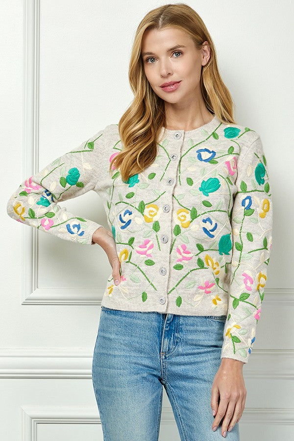 Embroidered Cardigan