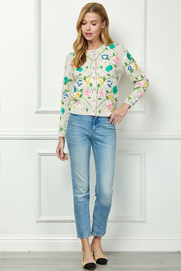 Embroidered Cardigan