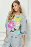 Embellished 3/4 top