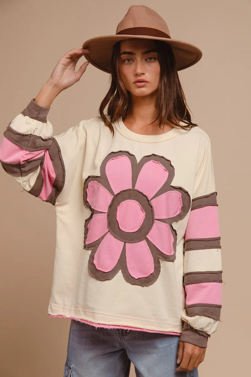 Floral Patchwork Terry Top