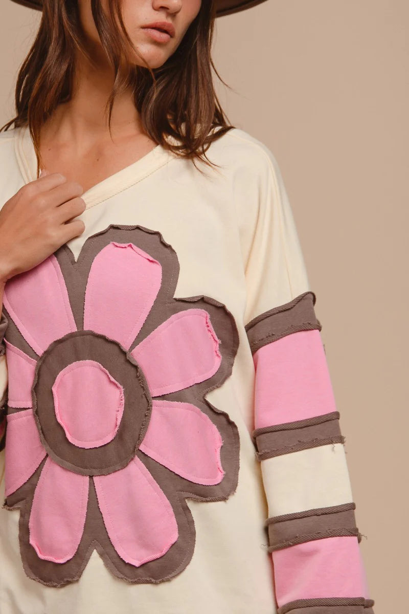 Floral Patchwork Terry Top