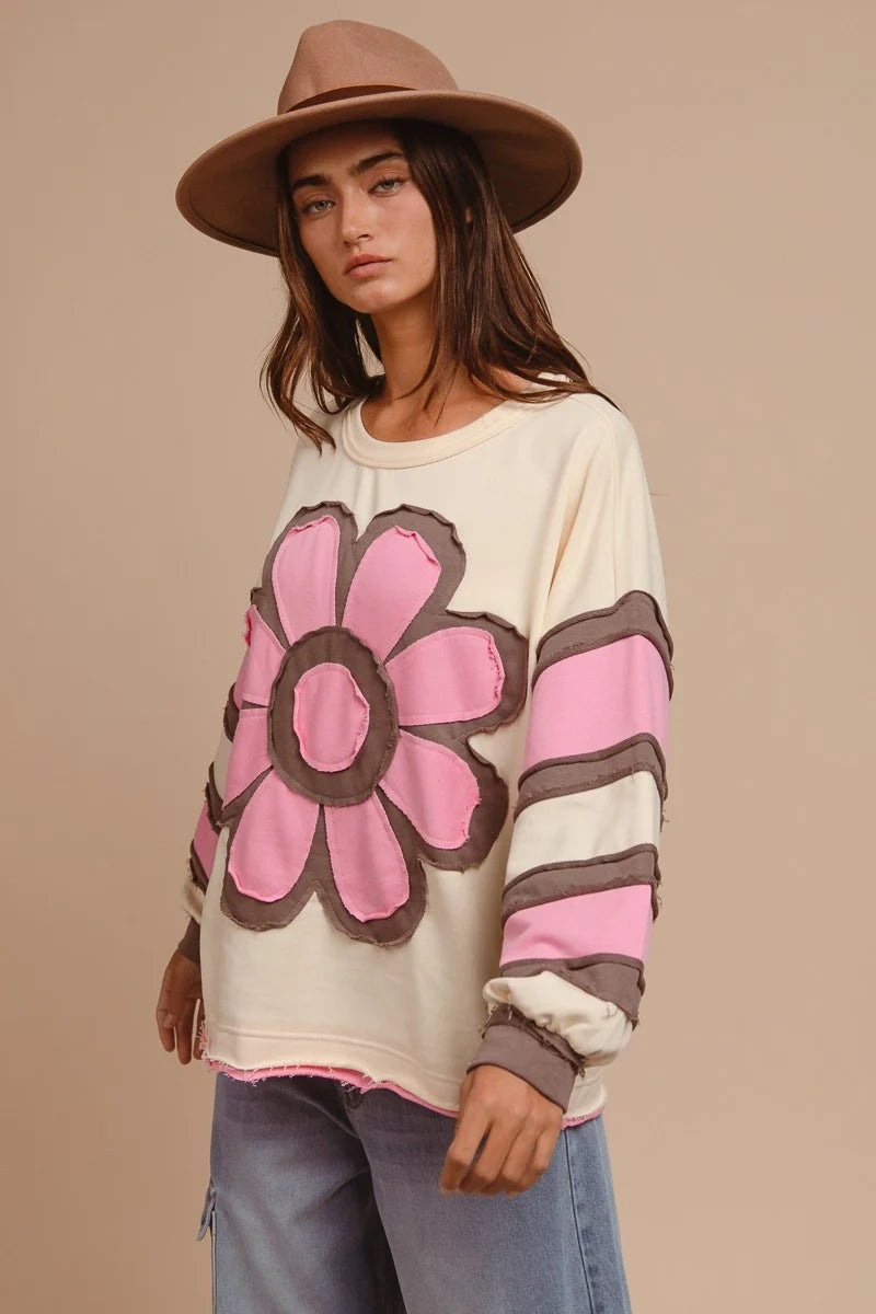 Floral Patchwork Terry Top