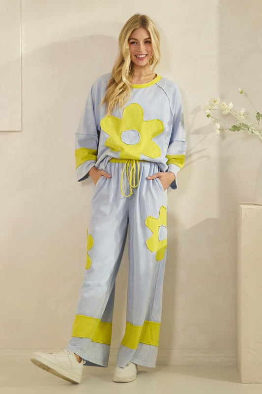 The Daisy Patchwork Set - Blue
