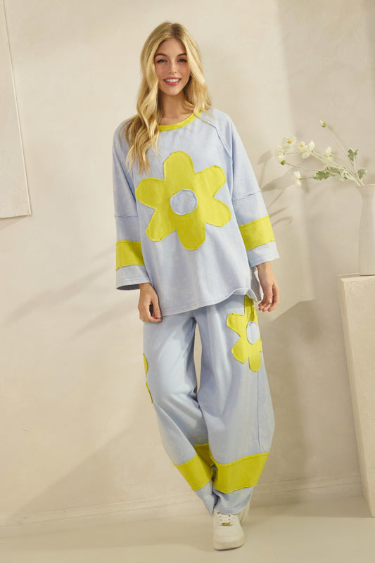 The Daisy Patchwork Set - Blue