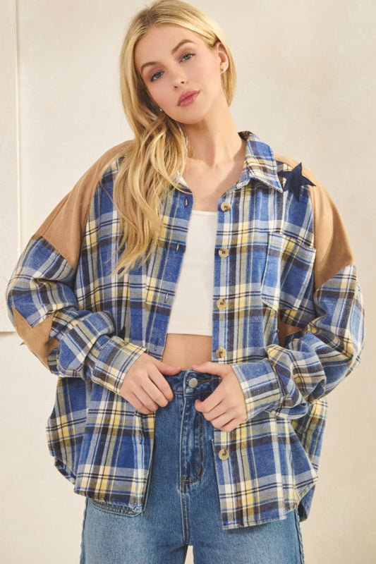 Star Patchwork Flannel Shirt
