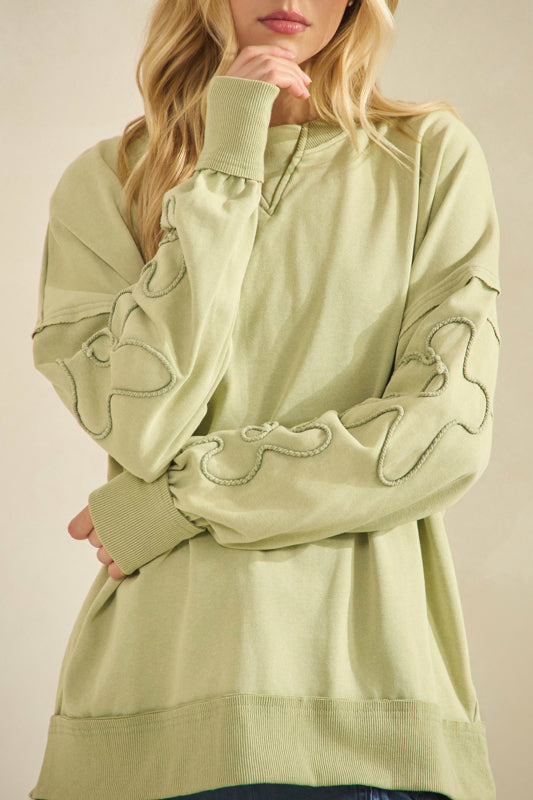 Floral Sleeve Pullover