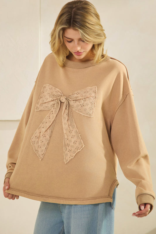 Bow Mineral Wash Pullover