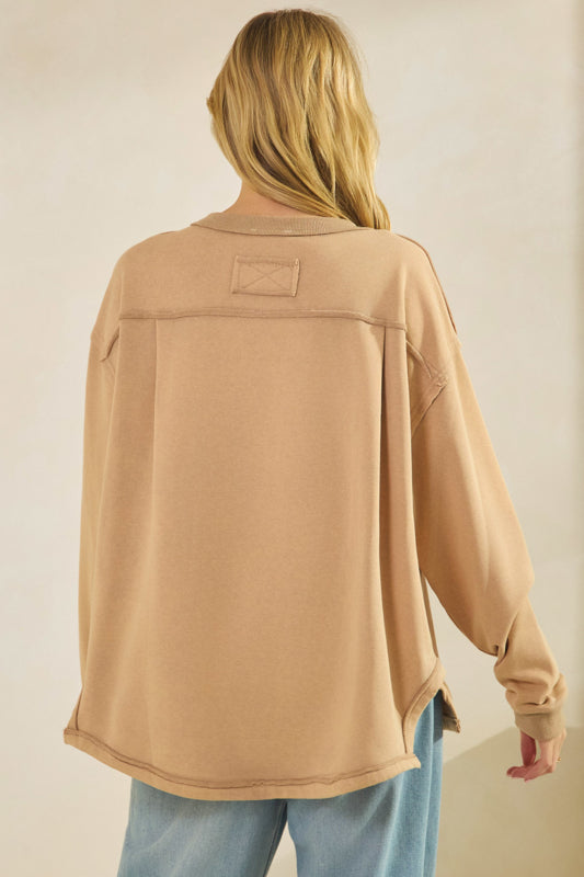 Bow Mineral Wash Pullover