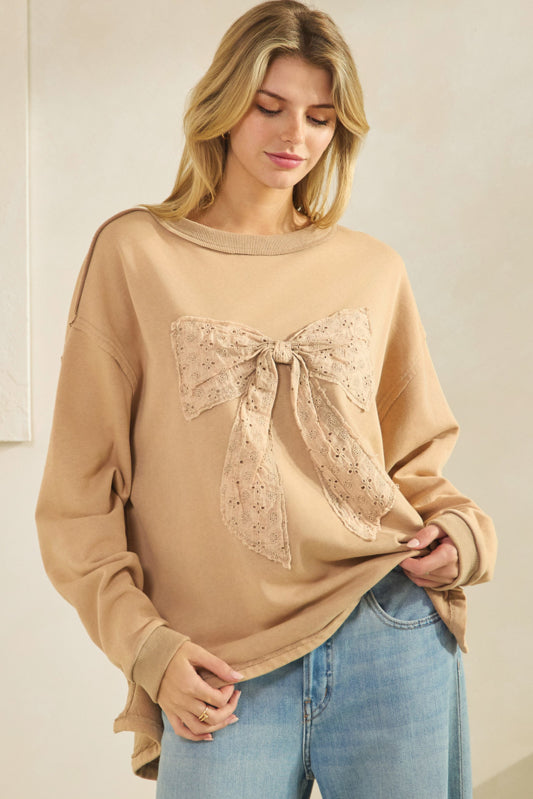 Bow Mineral Wash Pullover