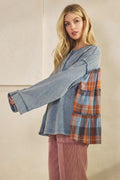 Rustic Plaid Top - Blue