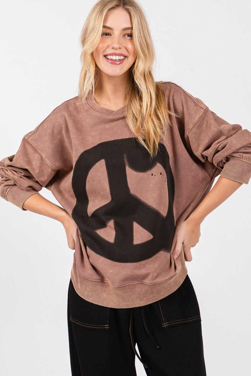 Washed Peace Sweatshirt