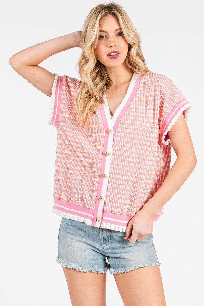 Knit Button Up Cardigan