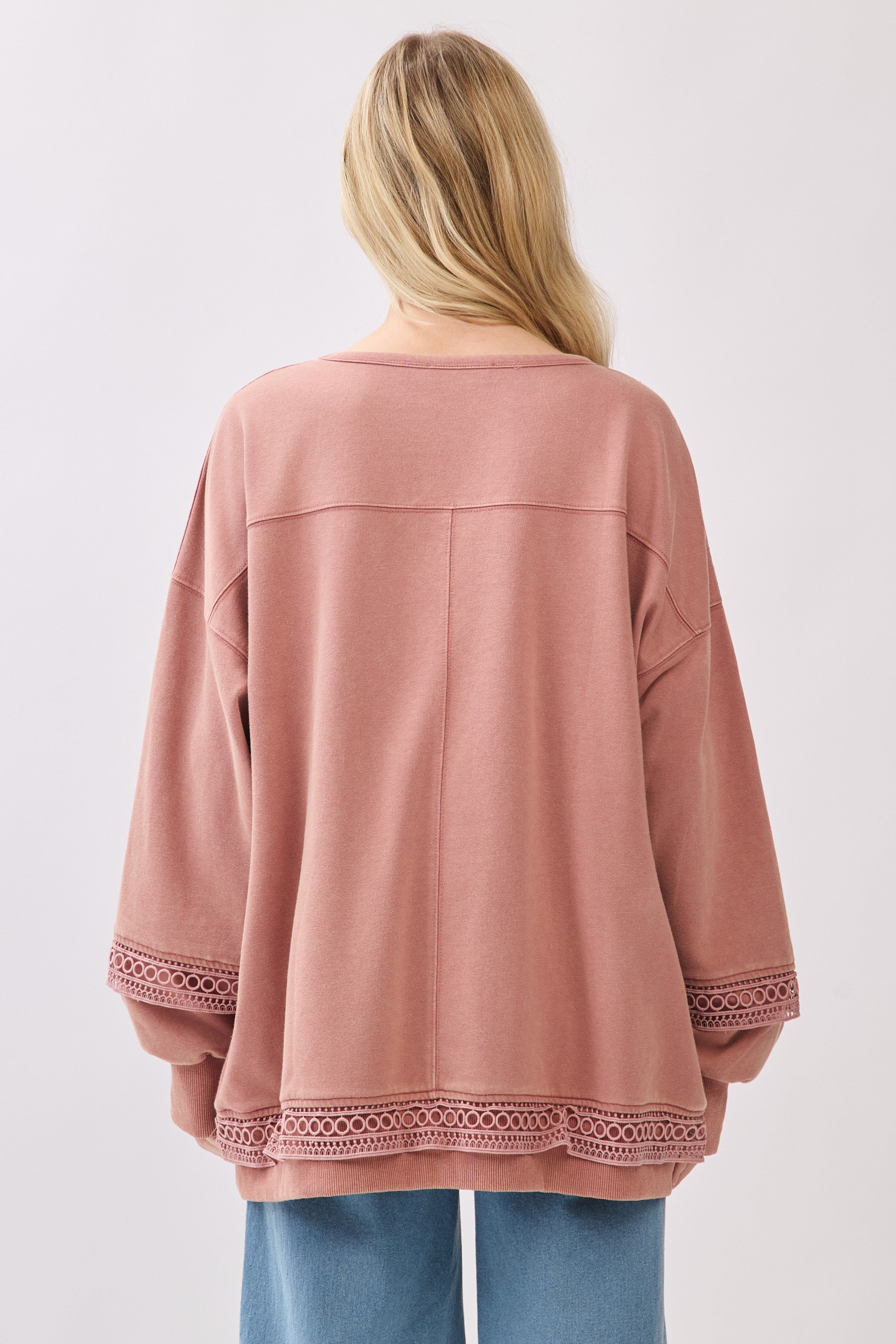 Embroidered Western Mineral Wash Top